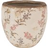 Clayre & Eef 6CE1615M Ghiveci de flori bej roz ceramic Ø 14x14 cm