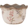Clayre & Eef 6CE1617S Blumentopf Beige Rosa Ø 14x9 cm