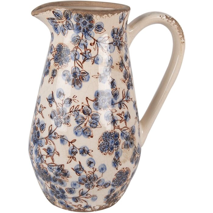 Sticlă decorativă Clayre & Eef 6CE1621M Beige Blau 20x14x25 cm
