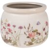 Sticlă ceramică cu plante Beige Rosa Ø 20x15 cm Clayre & Eef