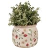 Clayre & Eef 6CE1632M Blumentopf Beige Rot Keramik Ø 16x13 cm
