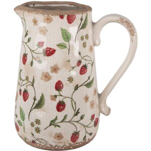 Clayre & Eef 6CE1633L Ulcior decorativ bej roșu...