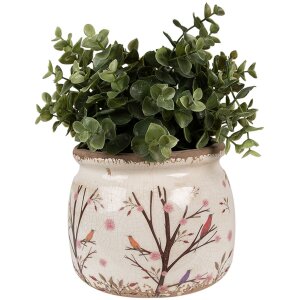 Sticlă ceramică pentru plante interioare, stil rural, bej...