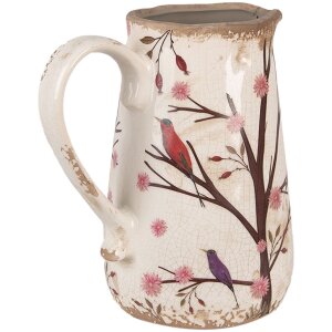 Krug decorativ Clayre & Eef bej-bănuț 16x12x18 cm