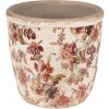 Clayre & Eef 6CE1649S Blumentopf für Innen Beige Rosa 13x13 cm