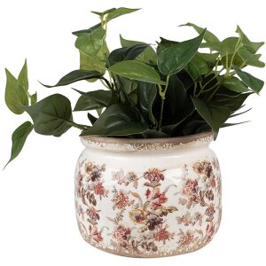 Clayre & Eef 6CE1650L Blumentopf Beige Rosa 20x15 cm für Innen