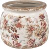 Clayre & Eef 6CE1650M Blumentopf Beige Rosa Ø 16x13 cm