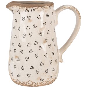 Crug decorativ Clayre & Eef, bej-negru, 16x12x18 cm