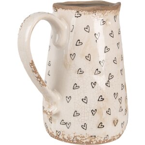 Crug decorativ Clayre & Eef, bej-negru, 16x12x18 cm