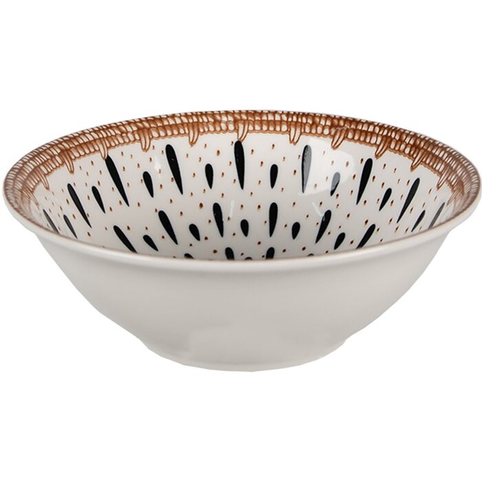 Supă de ceramică Clayre & Eef alb-negru 15x5 cm