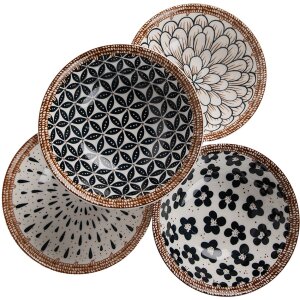 Supă de ceramică Clayre & Eef alb-negru 15x5 cm