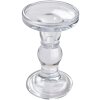 Stâlp pentru lumânări Clayre & Eef Krone Transparent Ø 8x14 cm