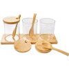 Set de 3 cutii de depozitare din sticlă transparentă Clayre & Eef 6GL4411