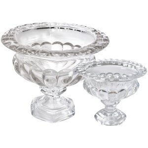 Clayre & Eef 6GL4413 Schale Glas Transparent Ø 25x21 cm