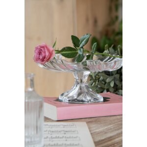 Clayre & Eef 6GL4431 Servierschale Transparent 23x11 cm