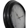 Clayre & Eef 6KL0809 Wanduhr Schwarz Grau Ø 30x4 cm 1xAA