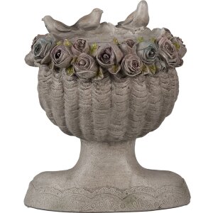 Clayre & Eef 6PR3896 Ghiveci de flori de interior gri 22x20x26 cm