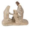 Clayre & Eef 6PR3930 Weihnachtsdeko Standbild Weihnachtsgruppe Beige 27x13x23 cm