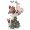 Clayre & Eef 6PR3956 Weihnachtsdeko Standbild Weihnachtsmann Rot Weiß 19x33 cm
