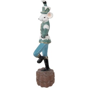 Clayre & Eef 6PR3961 Deko Maus Blau 8x7x26 cm