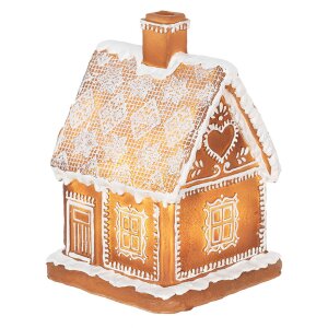 Decorativ Casa cu LED Maro Clayre & Eef 13x13x18 cm