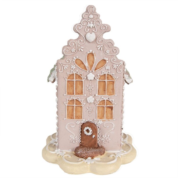 Clayre & Eef 6PR3976 Dekoration Haus Rosa 13x13x20 cm Polyresin