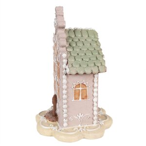 Clayre & Eef 6PR3976 Dekoration Haus Rosa 13x13x20 cm Polyresin