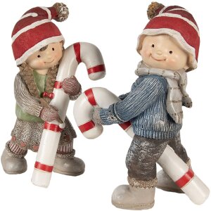 Decorație Copil Albastru Clayre & Eef 13x8x18 cm