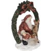 Clayre & Eef 6PR4959 Weihnachtsdeko Standbild Weihnachtsmann mit LED Rot Grün 19x12x23 cm