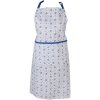 Clayre & Eef BRB41 Kochschürze Beige Blau 70x85 cm Baumwolle Blumenmuster