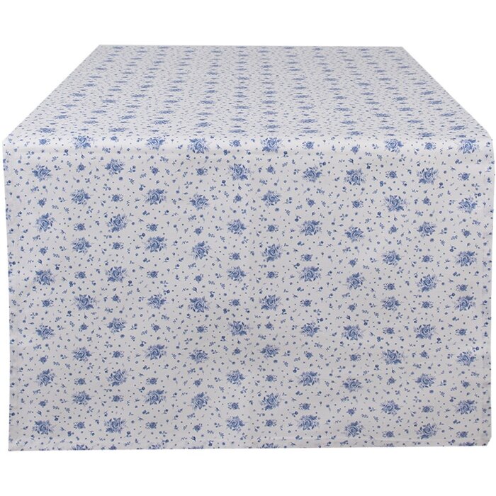 Covor de masă Clayre & Eef BRB64, bej și albastru, 50x140 cm