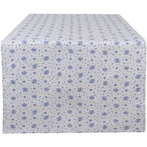 Clayre & Eef BRB64 Tischläufer Beige Blau 50x140 cm