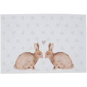 Clayre & Eef BSLC40 Tischset 6 Stück Beige Braun 48x33 cm