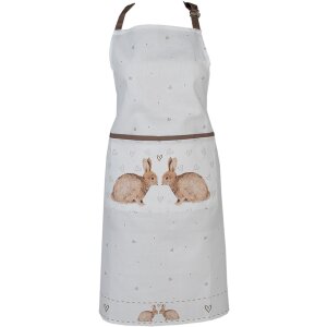 Clayre & Eef BSLC41 Schürze Beige Braun 70x85 cm