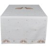 Clayre & Eef BSLC64 Tischläufer Beige Braun 50x140 cm Baumwolle Hase Landhaus