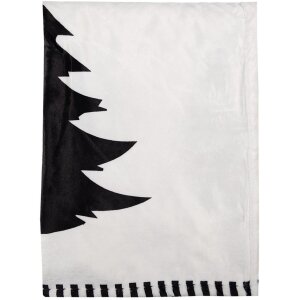 Clayre & Eef BWX60-2 Plaid Weiß Schwarz 130x170 cm