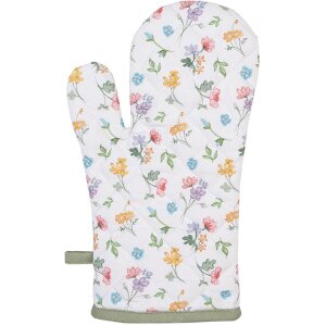 Clayre & Eef CFL44 Ofenhandschuh Weiß Grün...