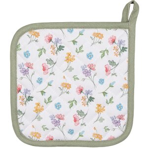 Clayre & Eef CFL45 Topflappen Weiß Grün...