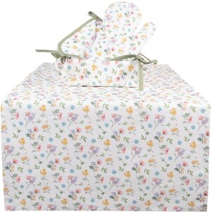 Clayre & Eef CFL64 Tischläufer Weiß 50x140 cm