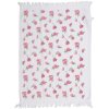 Clayre & Eef CT029 Gästentuch Weiß Rosa 40x66 cm