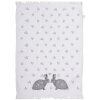 Clayre & Eef CTBSL2 Prosop pentru oaspeți alb gri 40x66 cm
