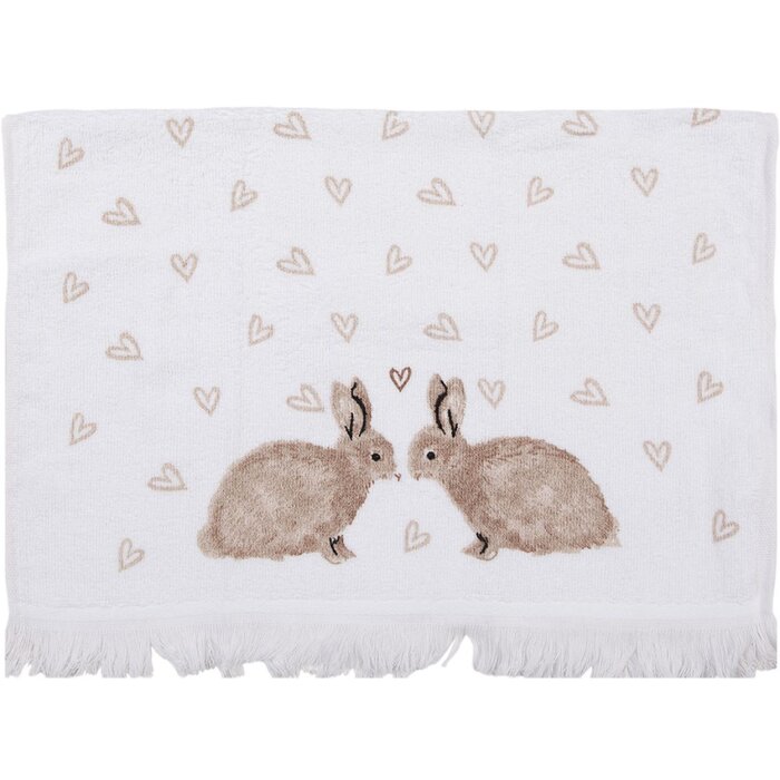 Prosopăște Clayre & Eef alb-brun 40x66 cm, stil rural