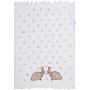 Clayre & Eef CTBSLC2 Prosop pentru oaspeți alb maro...