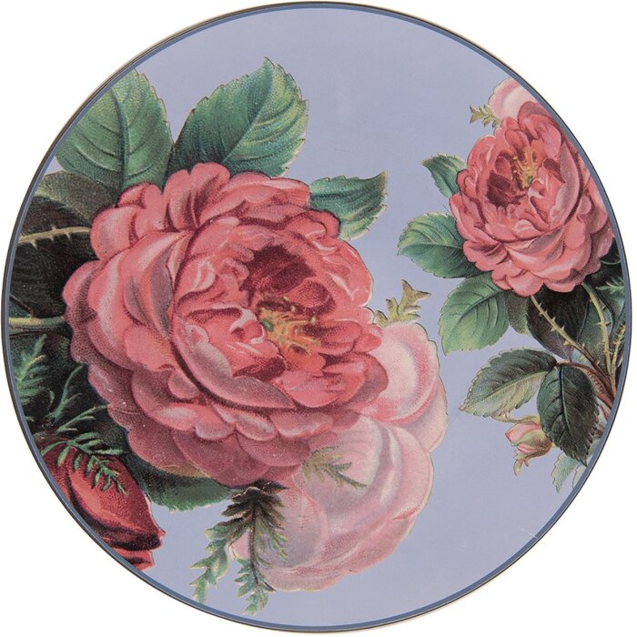 Clayre & Eef FBF85-2 Unterteller Blau Rosa 33x1 cm