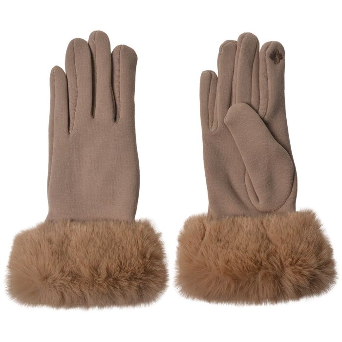 Juleeze JZGL0043BE Winter Handschuhe Beige 8x24 cm