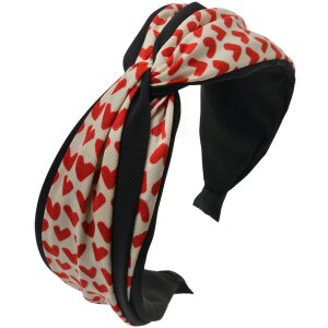 Juleeze JZHB0122R Haarband Damen Rot Weiß