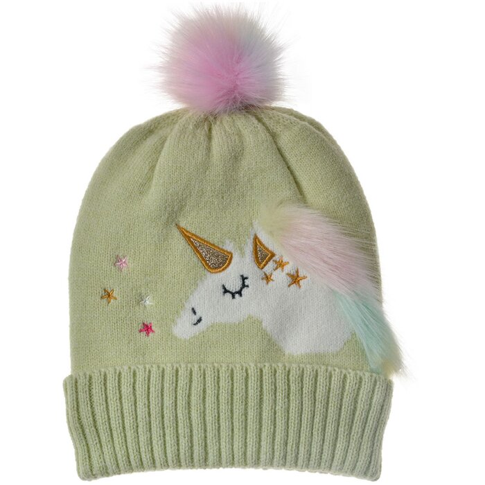 Șapcă pentru copii Juleeze Verde 20x21 cm, din acril, cu unicorn