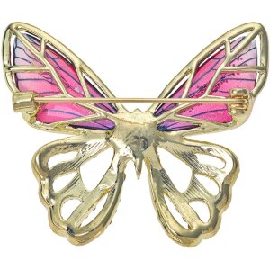 Juleeze JZPI0089 Brosche Schmetterling Rosa