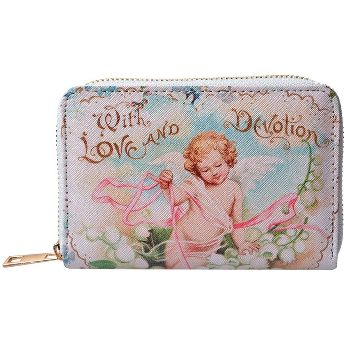 Portofel Juleeze JZPU0002-02, Albastru și Alb, 10x15 cm