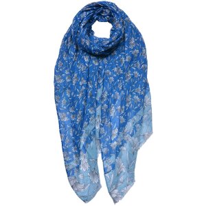 Juleeze JZSC0685BL Schal Damen Muster Blau 85x180 cm